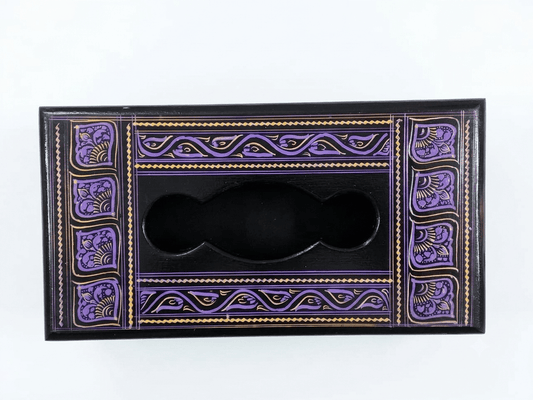 Luxury Hand-Painted Wooden Tissue Box - My Store