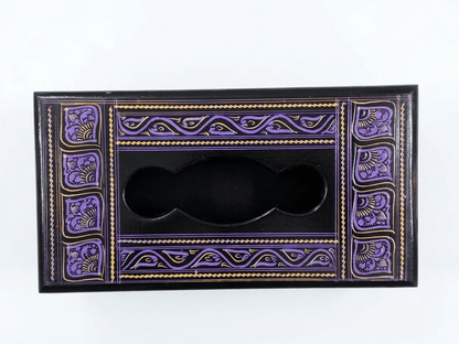 Luxury Hand-Painted Wooden Tissue Box - My Store