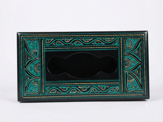 Luxury Hand-Painted Wooden Tissue Box - My Store